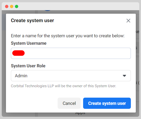 Create System User